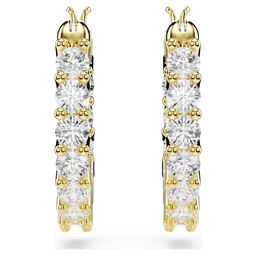 SWAROVSKI Κρίκοι Matrix Vittore, Στρογγυλή Κοπή, Λευκά, επιχρυσωμένο 5733398