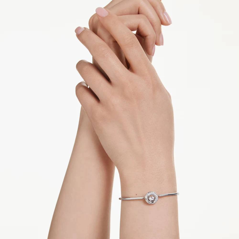 SWAROVSKI Dextera Άκαμπτο βραχιόλι, λευκό, Στρογγυλή Κοπή, Επιμετάλλωση Ροδίου 5733399