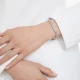 SWAROVSKI Βραχιόλι Tennis Una Angelic, Στρογγυλή Κοπή, Μπλε, Επιμετάλλωση ροδίου 5733401