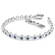 SWAROVSKI Βραχιόλι Tennis Una Angelic, Στρογγυλή Κοπή, Μπλε, Επιμετάλλωση ροδίου 5733401