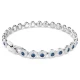 SWAROVSKI Βραχιόλι Tennis Una Angelic, Στρογγυλή Κοπή, Μπλε, Επιμετάλλωση ροδίου 5733401