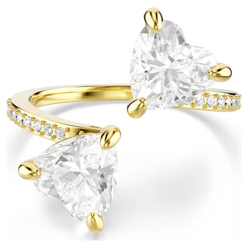 SWAROVSKI Δαχτυλίδι Mesmera, Ανοικτό, Κοπή "Καρδιά", Λευκό, Επιμετάλλωση σε Χρυσό Τόνο 5733477