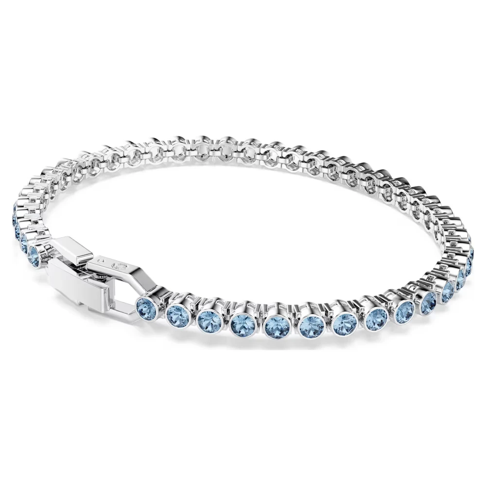 SWAROVSKI Βραχιόλι Tennis Imber Emily Στρογγυλή Κοπή, Επιμετάλλωση ροδίου 5734239