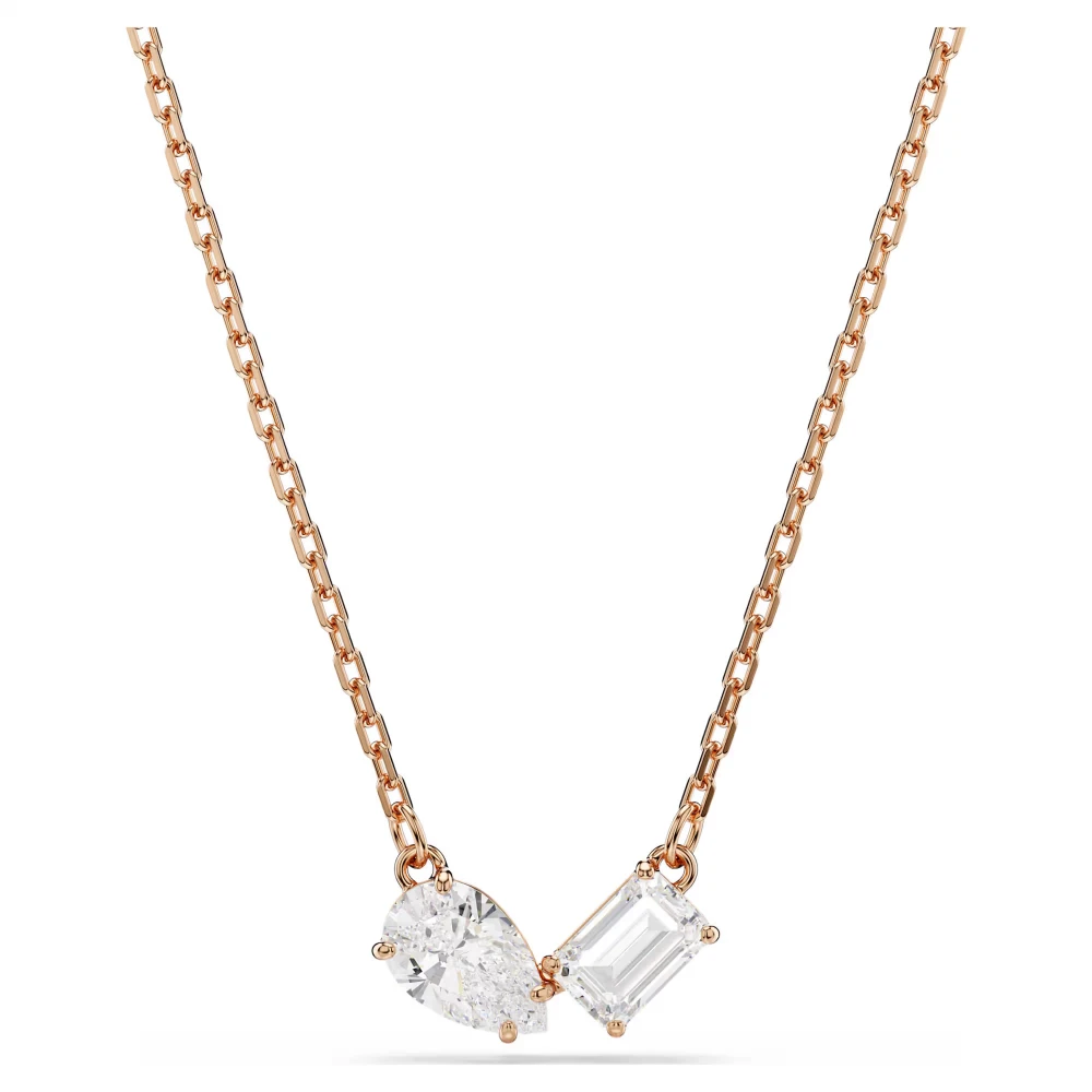 SWAROVSKI Σετ Mesmera Λευκό, Κοπή Pear, Επιμετάλλωση σε ροζ χρυσό τόνο 5734246