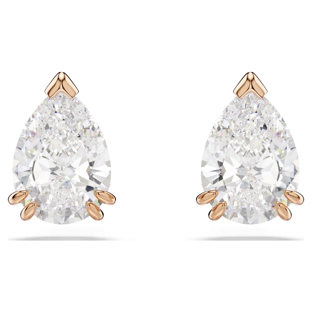 SWAROVSKI Stilla Σκουλαρίκια Pear κοπή, Λευκά, Ροζ Επιχρυσωμένα 5734248