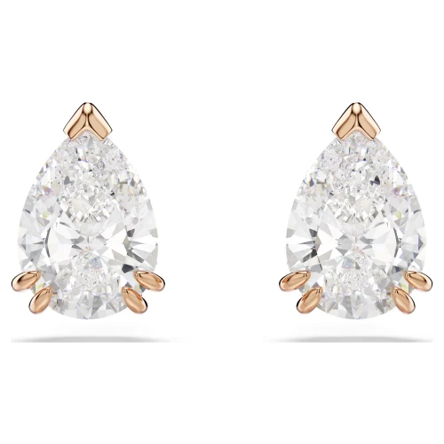SWAROVSKI Stilla Σκουλαρίκια Pear κοπή, Λευκά, Ροζ Επιχρυσωμένα 5734248