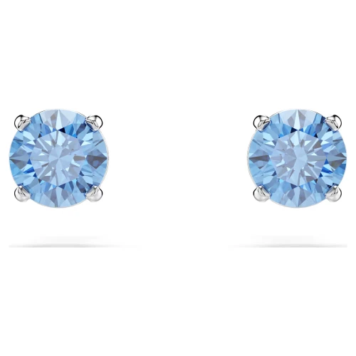 SWAROVSKI Stilla Attract Σκουλαρίκια, Στρογγυλή Κοπή, Μπλε, Επιροδιωμένα 5734250