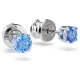 SWAROVSKI Stilla Attract Σκουλαρίκια, Στρογγυλή Κοπή, Μπλε, Επιροδιωμένα 5734250
