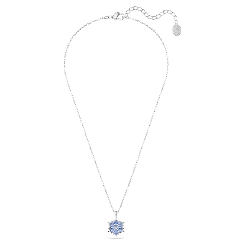 SWAROVSKI Μενταγιόν Magic, Χιονονυφάδα, Μπλε, Επιμετάλλωση ροδίου 5735399