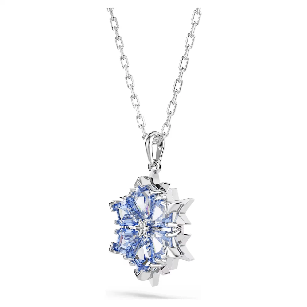 SWAROVSKI Μενταγιόν Magic, Χιονονυφάδα, Μπλε, Επιμετάλλωση ροδίου 5735399