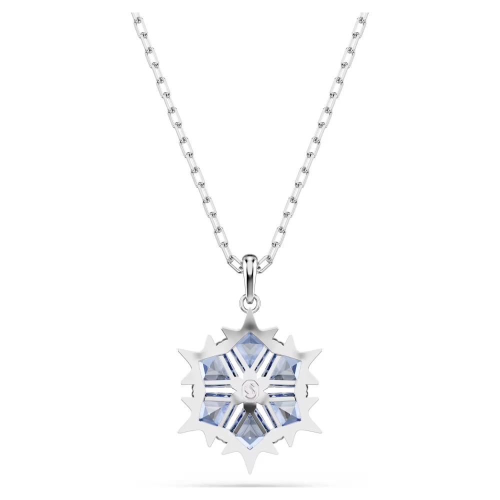 SWAROVSKI Μενταγιόν Magic, Χιονονυφάδα, Μπλε, Επιμετάλλωση ροδίου 5735399