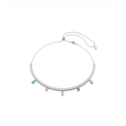 SWAROVSKI Κολιέ-Choker Tennis Ariana Grande Μείξη κοπών, Πολύχρωμο, Επιμετάλλωση ροδίου 5737422