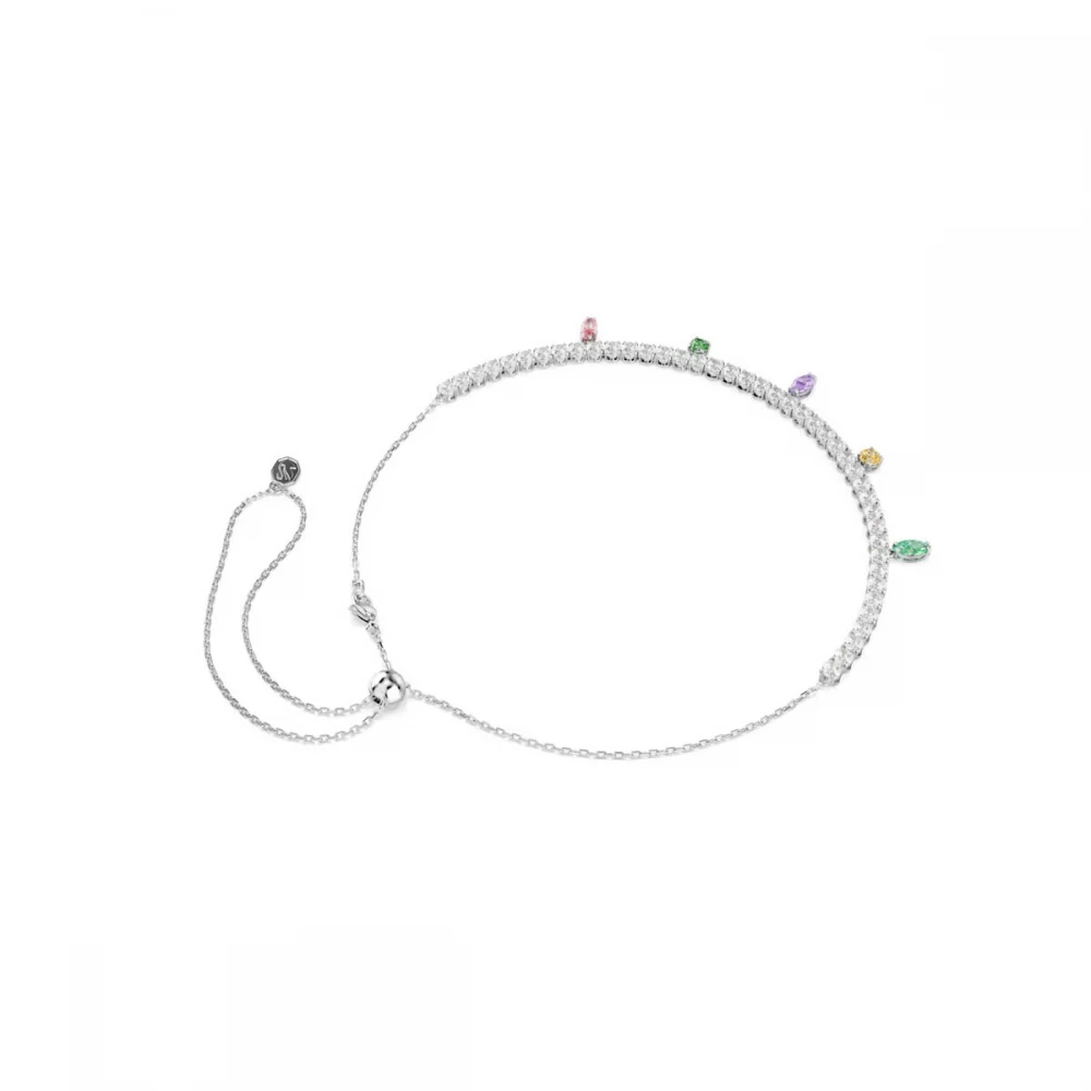 SWAROVSKI Κολιέ-Choker Tennis Ariana Grande Μείξη κοπών, Πολύχρωμο, Επιμετάλλωση ροδίου 5737422