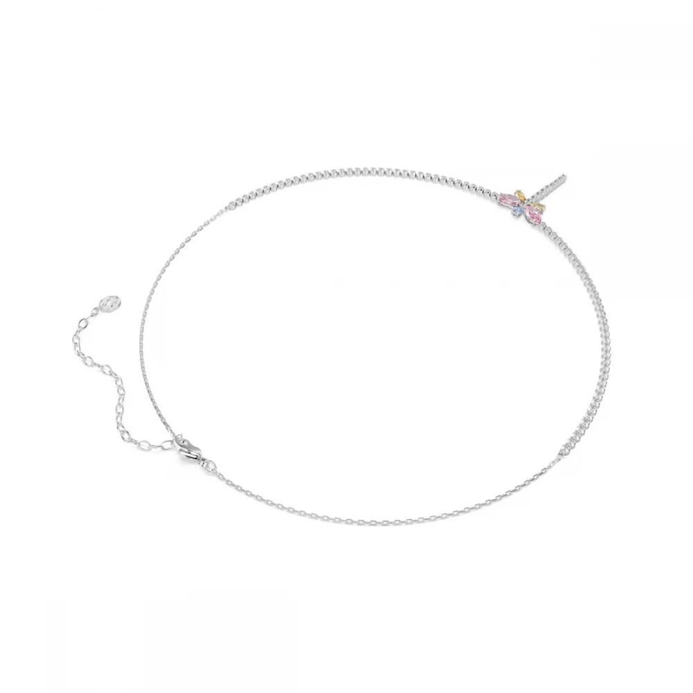 SWAROVSKI Κολιέ Ariana Grande Tennis Y, Μείξη κοπών, Πολύχρωμο, Λιβελούλα, Επιμετάλλωση ροδίου 5737425