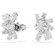 SWAROVSKI Σκουλαρίκια-σταγόνα Mesmera Μίξη Κοπών, Λουλούδι, Λευκά, Επιμετάλλωση ροδίου 5737462