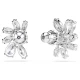 SWAROVSKI Σκουλαρίκια-σταγόνα Mesmera Μίξη Κοπών, Λουλούδι, Λευκά, Επιμετάλλωση ροδίου 5737462