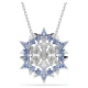 SWAROVSKI Μενταγιόν και Καρφίτσα Magic, Χιονονυφάδα, Μπλε, Επιμετάλλωση ροδίου 5737619