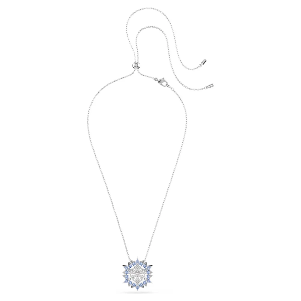 SWAROVSKI Μενταγιόν και Καρφίτσα Magic, Χιονονυφάδα, Μπλε, Επιμετάλλωση ροδίου 5737619