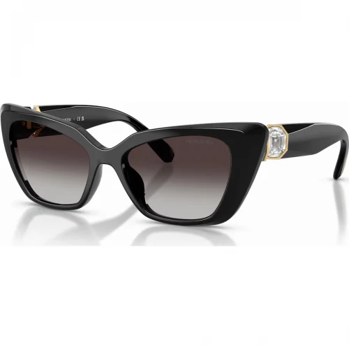 SWAROVSKI Γυαλιά Ηλίου Σχήμα Μάτι Γάτας, Μαύρα με Χρυσό τόνο 5737919