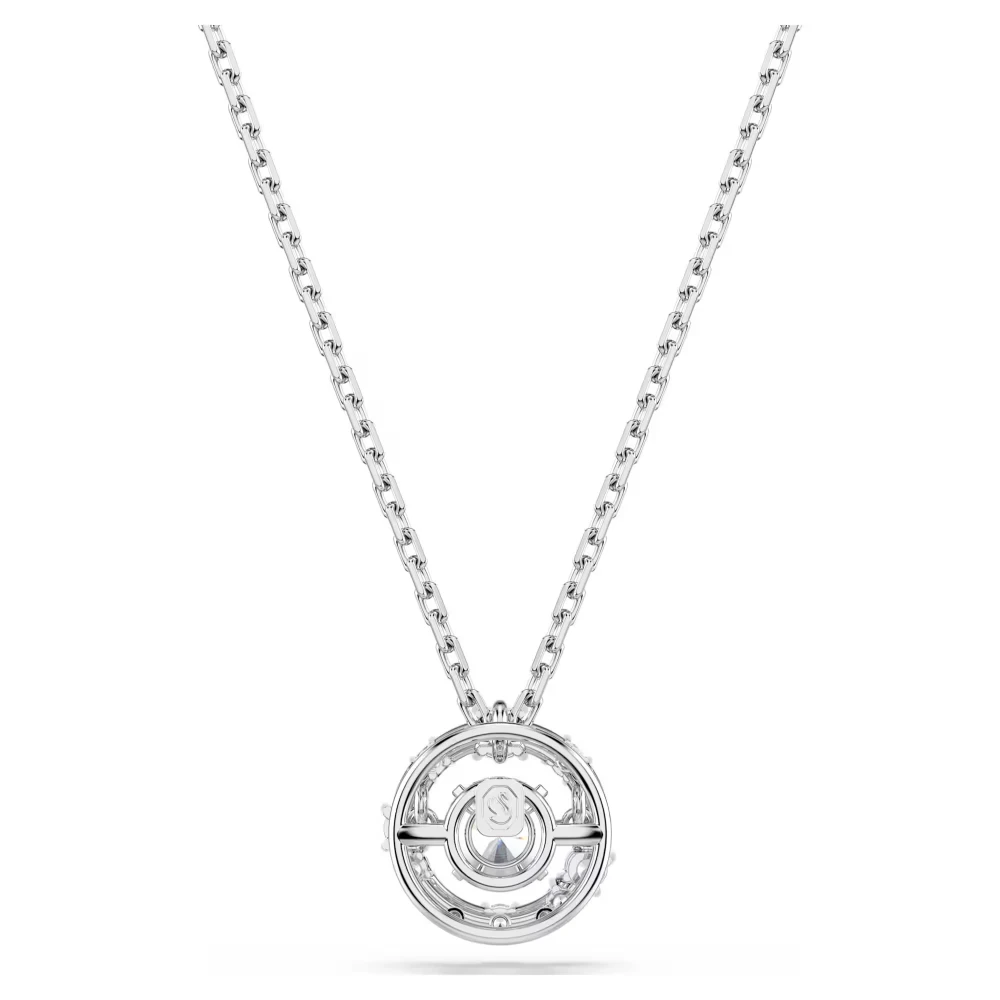 SWAROVSKI Constella Μενταγιόν με αλυσίδα, Dancing Stone, Στρογγυλή Κοπή, Επιμετάλλωση Ροδίου 5738247