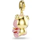 SWAROVSKI Idyllia Γούρι, Αρκουδάκι, Ροζ, Επιμετάλλωση σε Χρυσό Τόνο 5738357