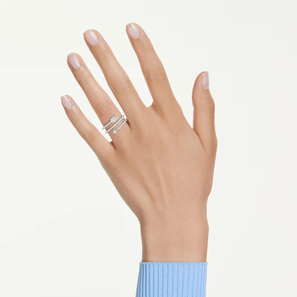 SWAROVSKI Δαχτυλίδι Idyllia Μίξη κοπών, Βέλος, Λευκό, Επιμετάλλωση ροδίου 5741525