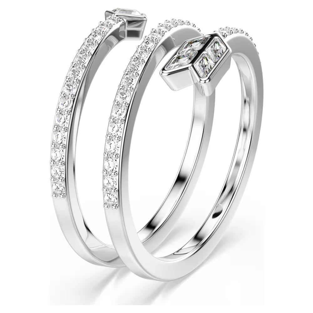 SWAROVSKI Δαχτυλίδι Idyllia Μίξη κοπών, Βέλος, Λευκό, Επιμετάλλωση ροδίου 5741525