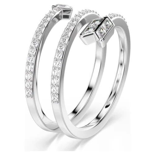 SWAROVSKI Δαχτυλίδι Idyllia Μίξη κοπών, Βέλος, Λευκό, Επιμετάλλωση ροδίου 5741525