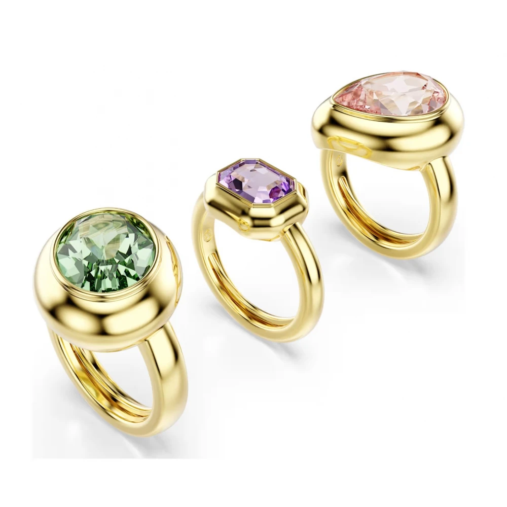SWAROVSKI Gema Set Δαχτυλίδια Μίξη κοπών, Πολύχρωμα Επιμετάλλωση σε Χρυσό Τόνο 5741583