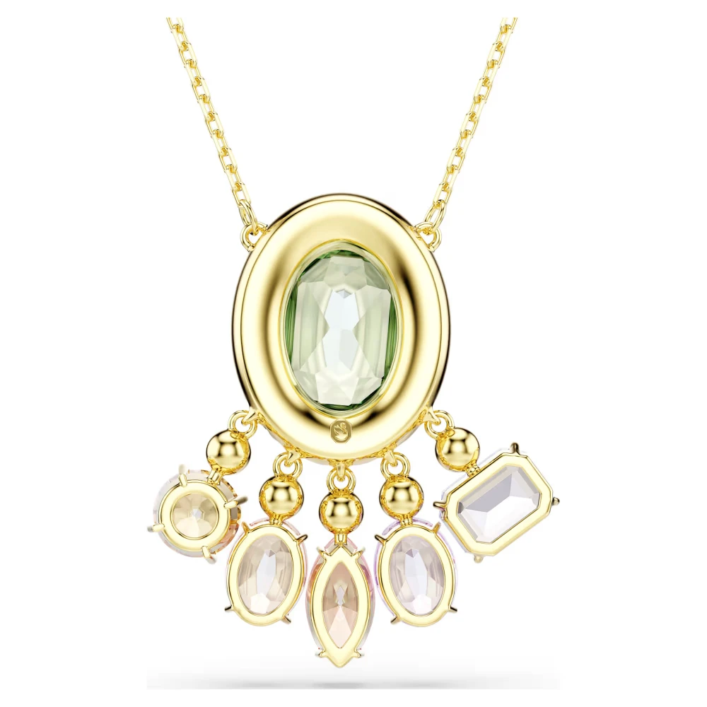 SWAROVSKI Μενταγιόν Gema Μίξη κοπών, Πολύχρωμο, Επιμετάλλωση σε Χρυσαφί Τόνο 5741587