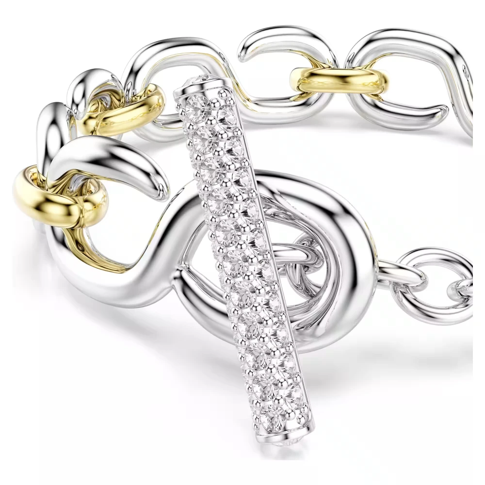 SWAROVSKI Dextera βραχιόλι, λευκό, Στρογγυλή Κοπή, Φινίρισμα από Διάφορα Μέταλλα 5741797