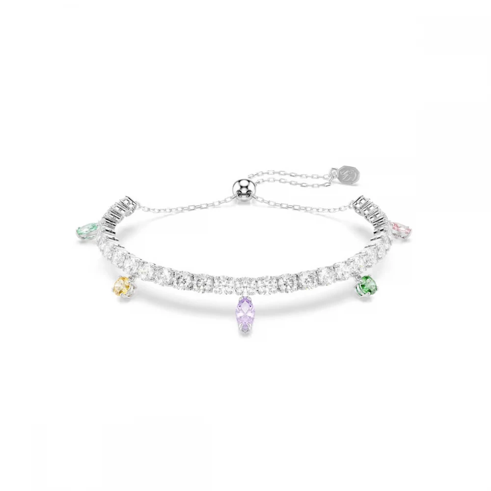 SWAROVSKI Βραχιόλι Tennis Ariana Grande, Μίξη κοπών, Πολύχρωμο, Επιμετάλλωση ροδίου 5742463