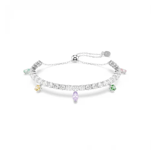 SWAROVSKI Βραχιόλι Tennis Ariana Grande, Μίξη κοπών, Πολύχρωμο, Επιμετάλλωση ροδίου 5742463