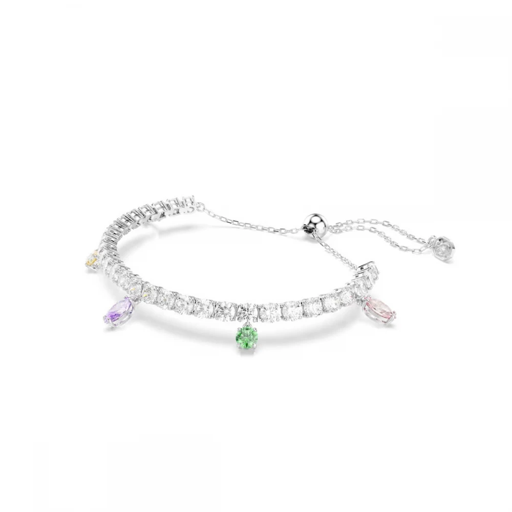 SWAROVSKI Βραχιόλι Tennis Ariana Grande, Μίξη κοπών, Πολύχρωμο, Επιμετάλλωση ροδίου 5742463