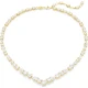 SWAROVSKI Κολιέ Mesmera, Μίξη Κοπών,  Λευκό, Επιμετάλλωση σε χρυσό τόνο 5743826