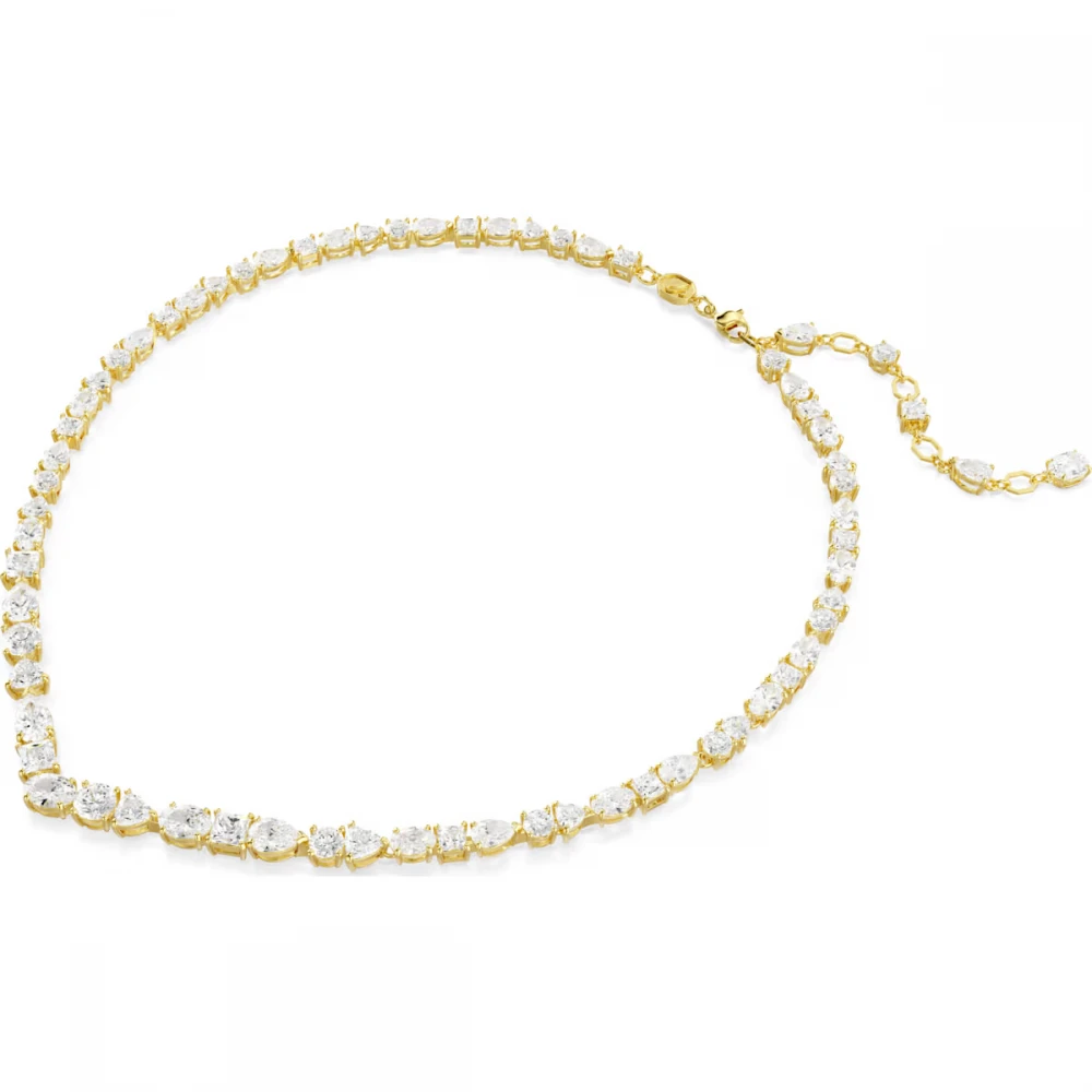 SWAROVSKI Κολιέ Mesmera, Μίξη Κοπών,  Λευκό, Επιμετάλλωση σε χρυσό τόνο 5743826