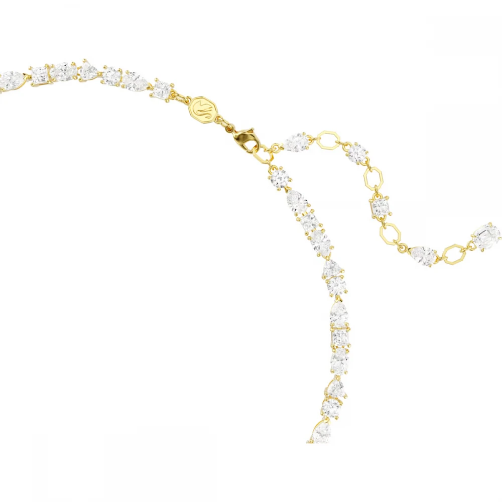 SWAROVSKI Κολιέ Mesmera, Μίξη Κοπών,  Λευκό, Επιμετάλλωση σε χρυσό τόνο 5743826