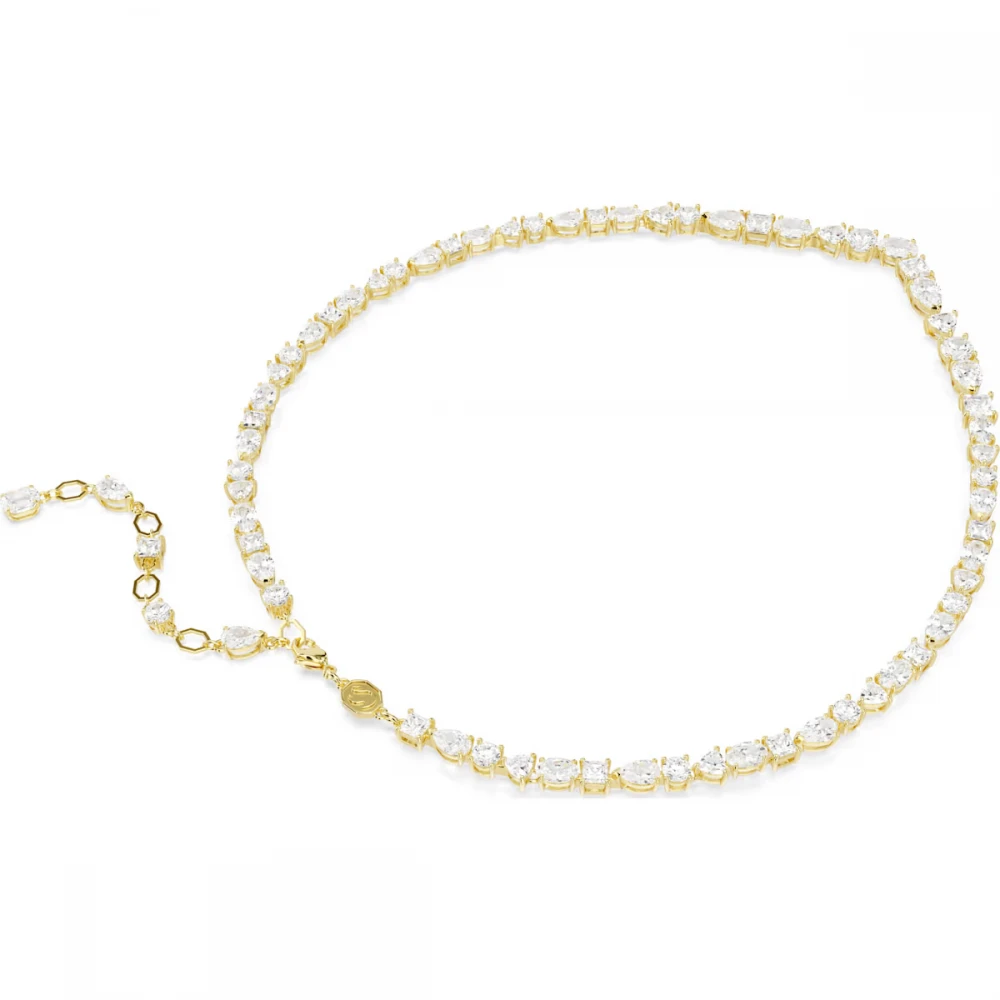 SWAROVSKI Κολιέ Mesmera, Μίξη Κοπών,  Λευκό, Επιμετάλλωση σε χρυσό τόνο 5743826