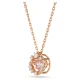 SWAROVSKI Constella Μενταγιόν με αλυσίδα, Dancing Stone, Στρογγυλή Κοπή, Ροζ-Χρυσός Τόνος 5744244