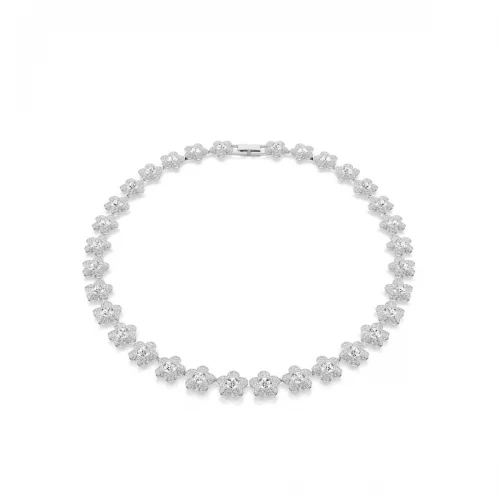 SWAROVSKI Κολιέ Ariana Grande, Στρογγυλή κοπή, Λευκό, Λουλούδι, Επιροδιωμένο 5749179