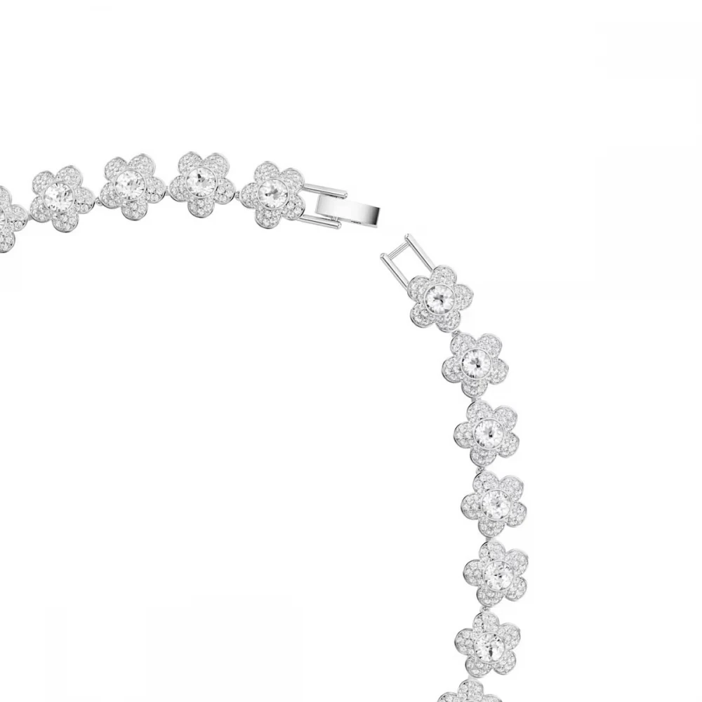 SWAROVSKI Κολιέ Ariana Grande, Στρογγυλή κοπή, Λευκό, Λουλούδι, Επιροδιωμένο 5749179