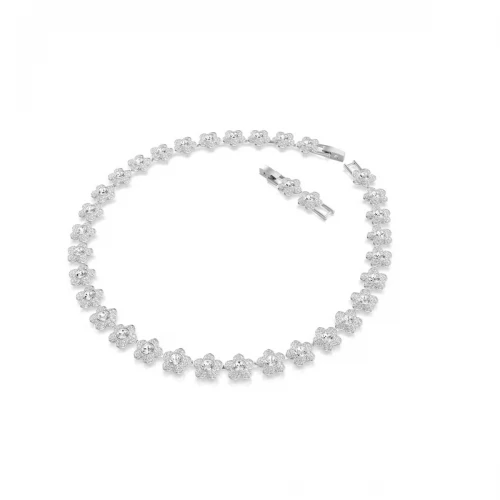 SWAROVSKI Κολιέ Ariana Grande, Στρογγυλή κοπή, Λευκό, Λουλούδι, Επιροδιωμένο 5749179