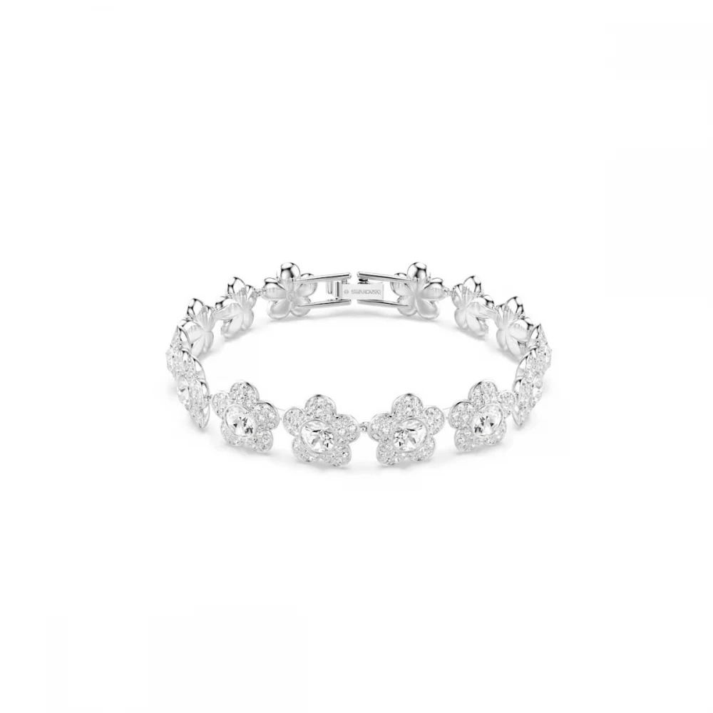 SWAROVSKI Angelic Βραχιόλι, Ariana Grande, Στρογγυλή Κοπή, Λουλούδι, Λευκό, Επιροδιωμένο 5749182