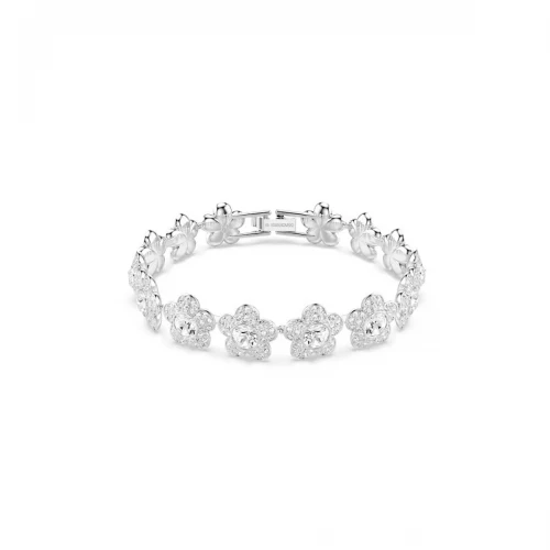 SWAROVSKI Angelic Βραχιόλι, Ariana Grande, Στρογγυλή Κοπή, Λουλούδι, Λευκό, Επιροδιωμένο 5749182