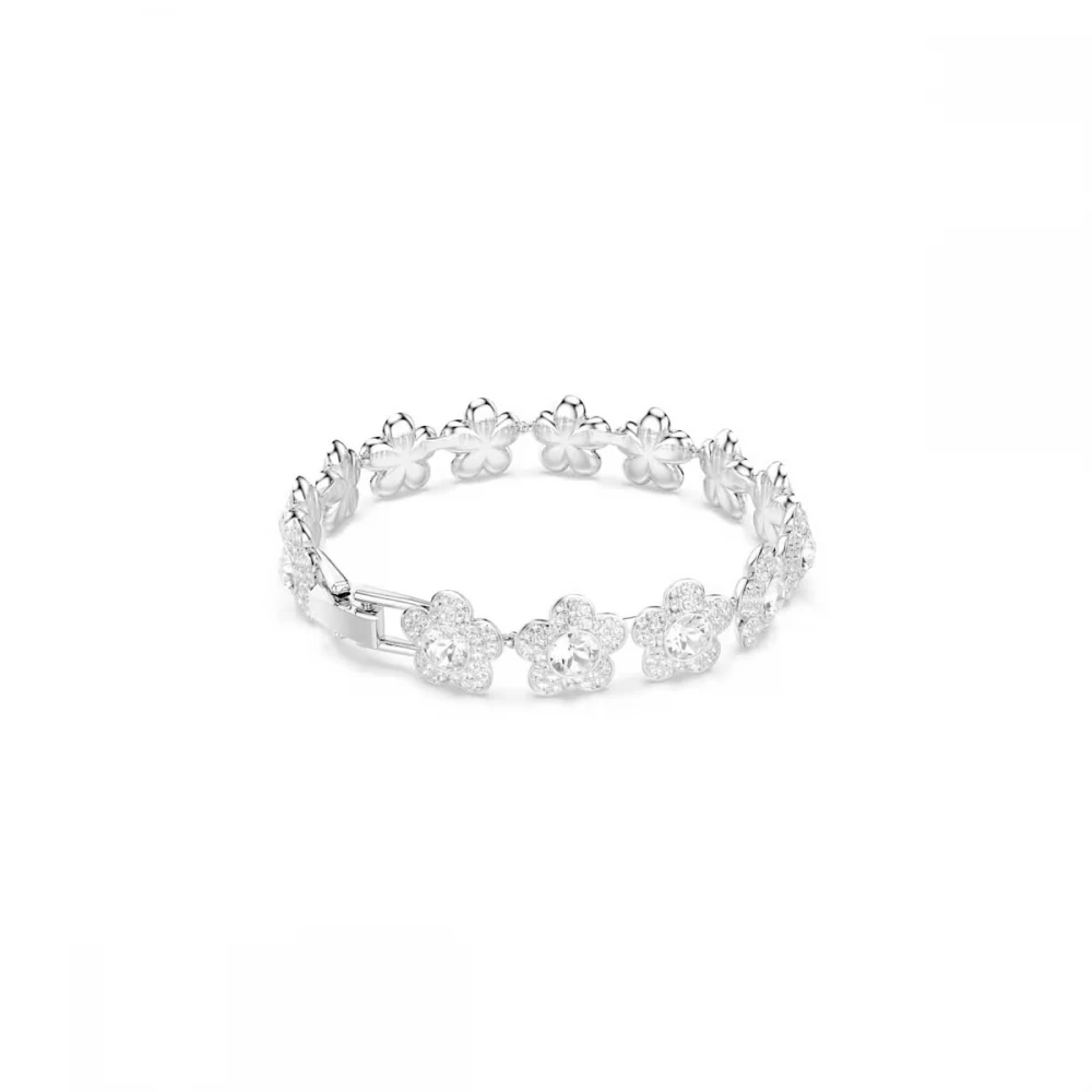 SWAROVSKI Angelic Βραχιόλι, Ariana Grande, Στρογγυλή Κοπή, Λουλούδι, Λευκό, Επιροδιωμένο 5749182
