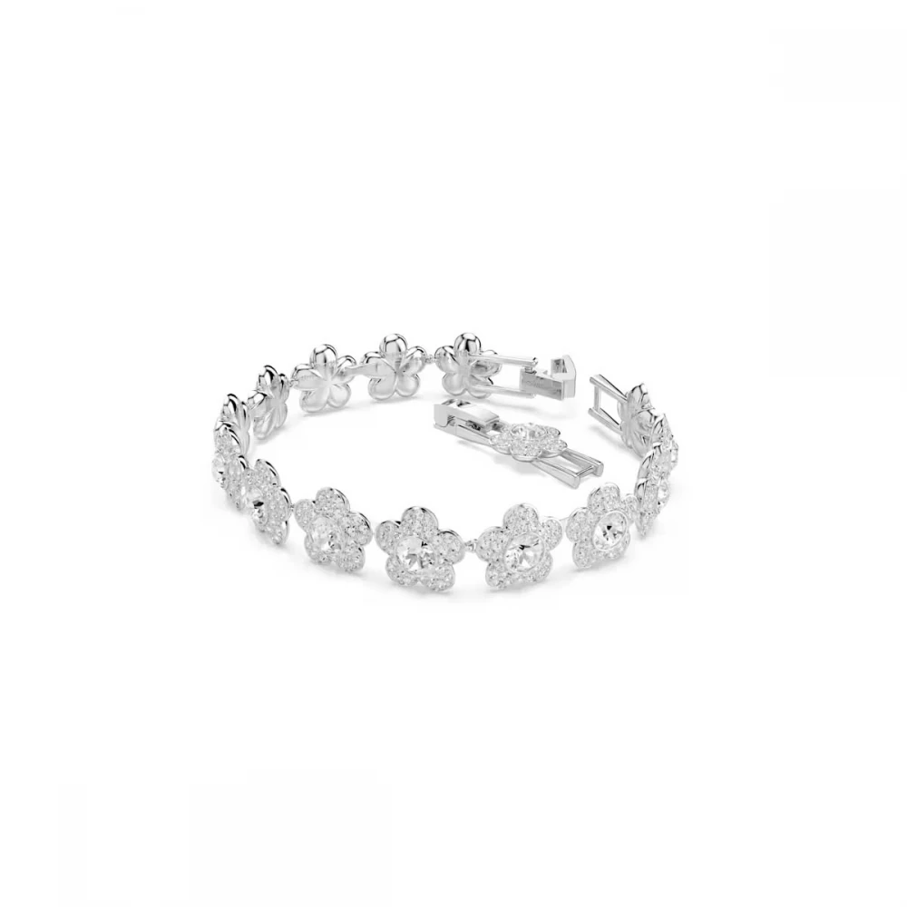 SWAROVSKI Angelic Βραχιόλι, Ariana Grande, Στρογγυλή Κοπή, Λουλούδι, Λευκό, Επιροδιωμένο 5749182