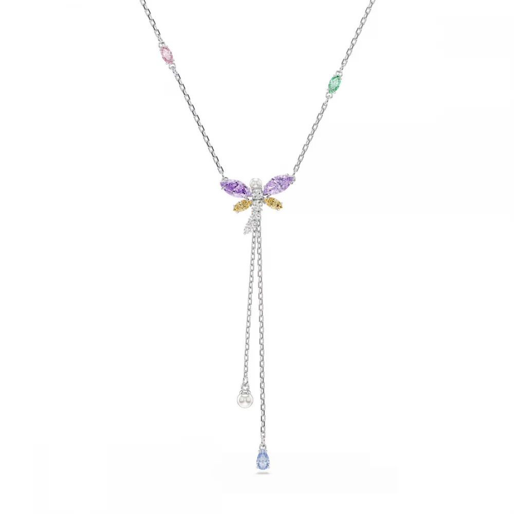 SWAROVSKI Κολιέ Ariana Grande Μείξη κοπών, Πολύχρωμο, Λιβελούλα, Επιμετάλλωση ροδίου 5749183