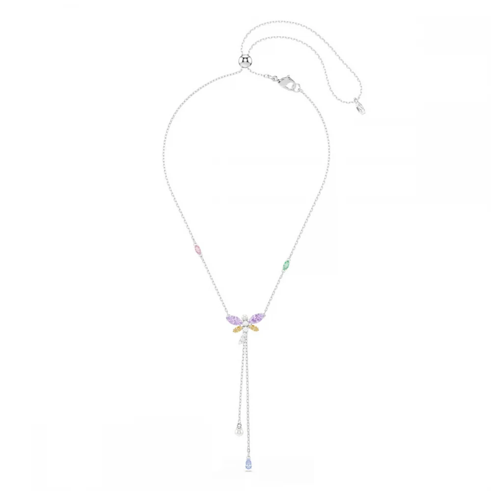 SWAROVSKI Κολιέ Ariana Grande Μείξη κοπών, Πολύχρωμο, Λιβελούλα, Επιμετάλλωση ροδίου 5749183
