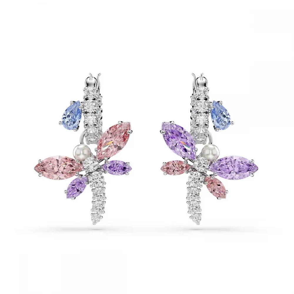 SWAROVSKI Ariana Grande Σκουλαρίκια, Λιβελούλα, Πολύχρωμα, Μίξη Κοπών, Επιροδιωμένο 5749185
