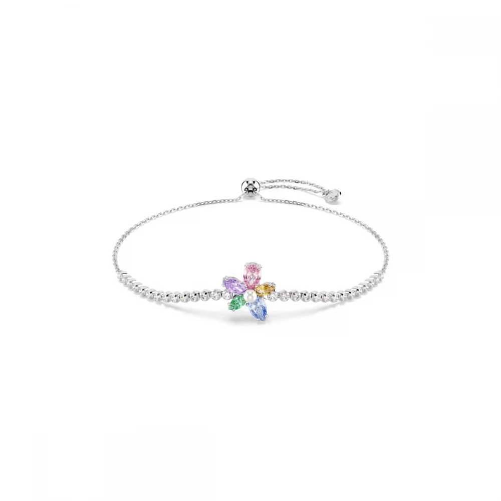 SWAROVSKI Βραχιόλι Ariana Grande, Μίξη κοπών, Πολύχρωμο, Λουλούδι, Επιμετάλλωση ροδίου 5749187